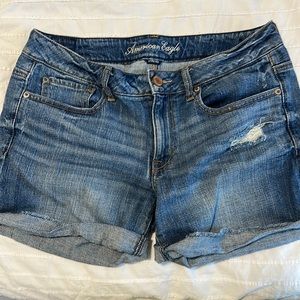 American Eagle distressed denim shorts